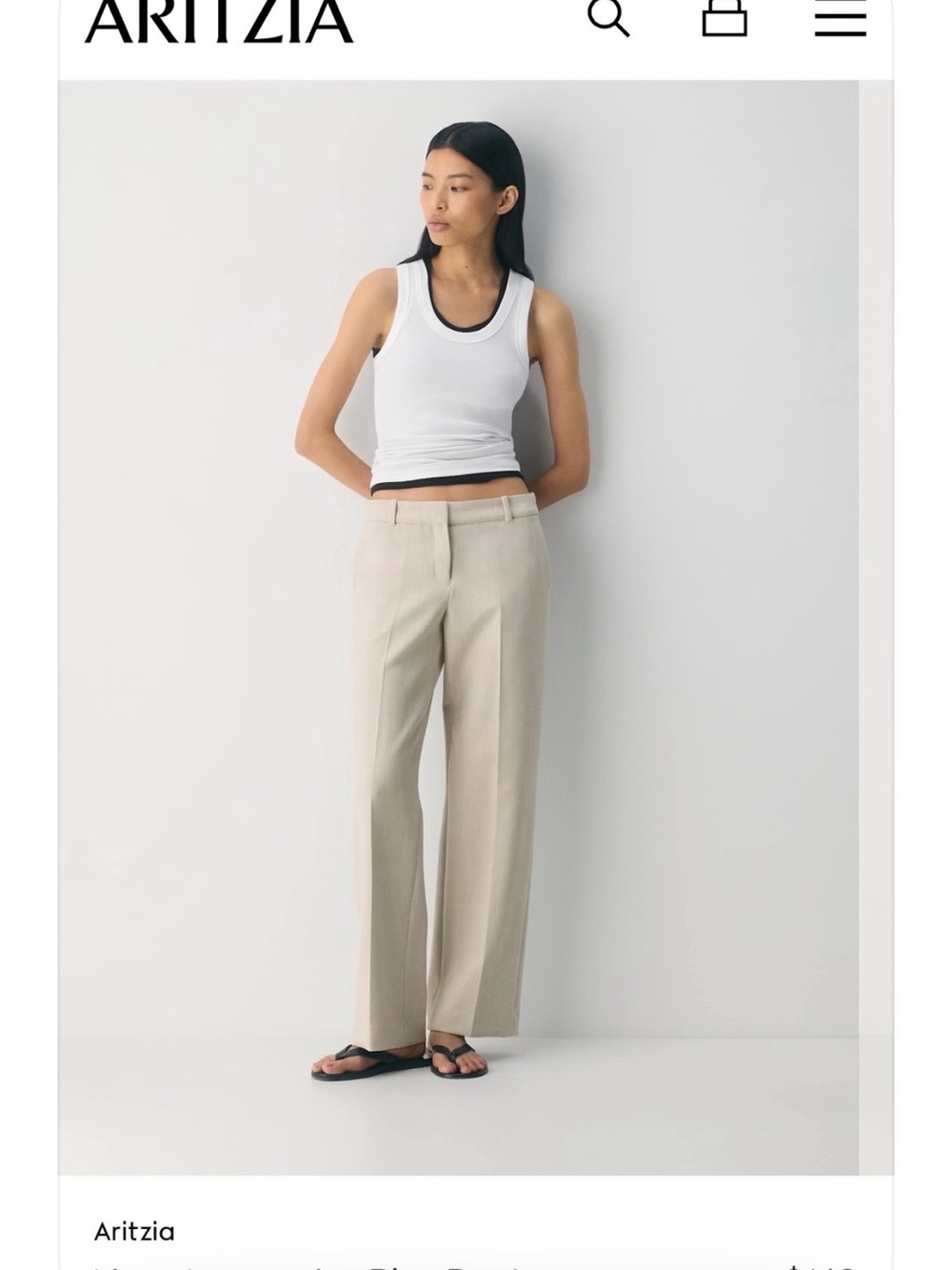 Aritzia Agency Pant in Heather Matte Pearl
